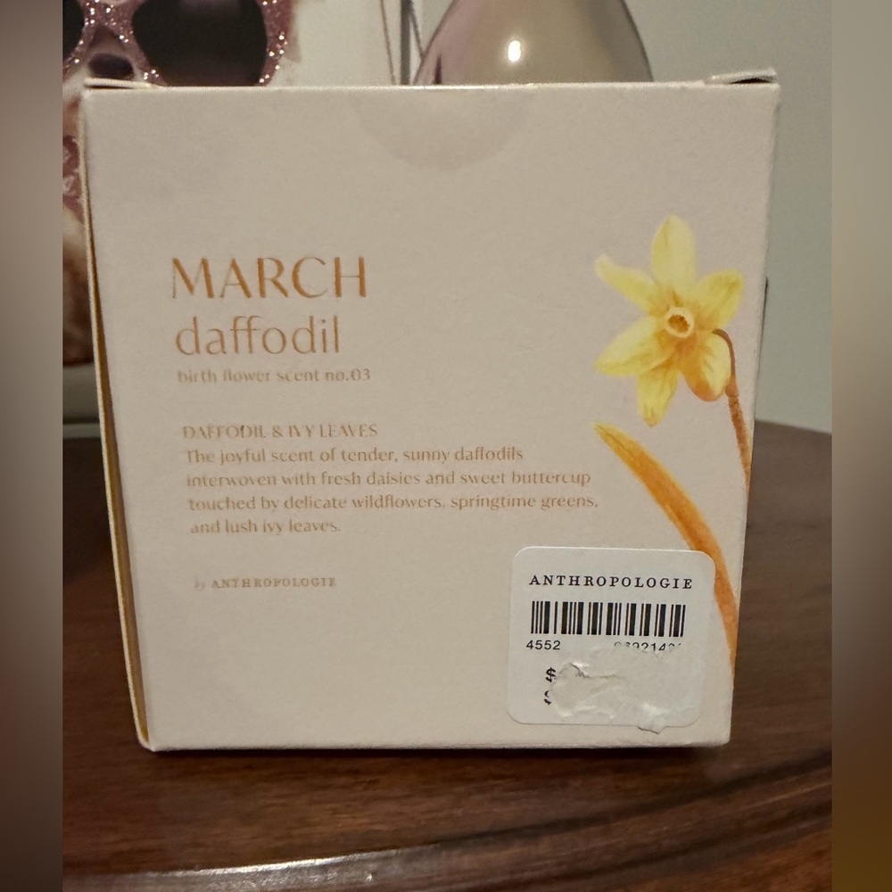 Anthropologie March Daffodil Candle - Picture 3 of 3